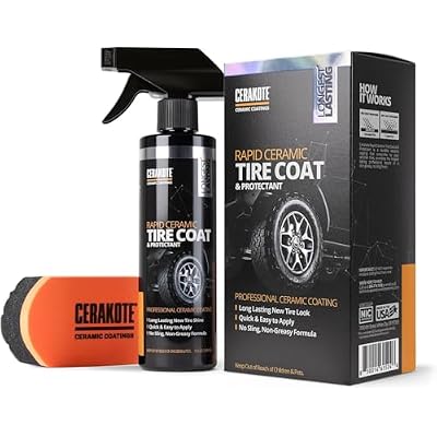 CERAKOTE Exterior Care Bundle - Rapid Ceramic Tire Coat (10 oz. Kit) with Rapid Ceramic Paint Sealant (14 oz. Kit) and Microfiber Application Towels - Coat and Protect Your Vehicle