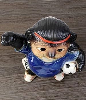 Amazon.co.jp: 信楽焼 サッカー狸(メス) たぬき タヌキ 開運 縁起物