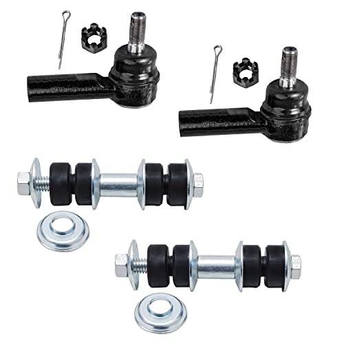Image of Detroit Axle - 6PC Complete Front Struts & Coil Springs with Sway Bars and Outer Tie Rods for 2003-2005 Toyota Echo Power Steering
