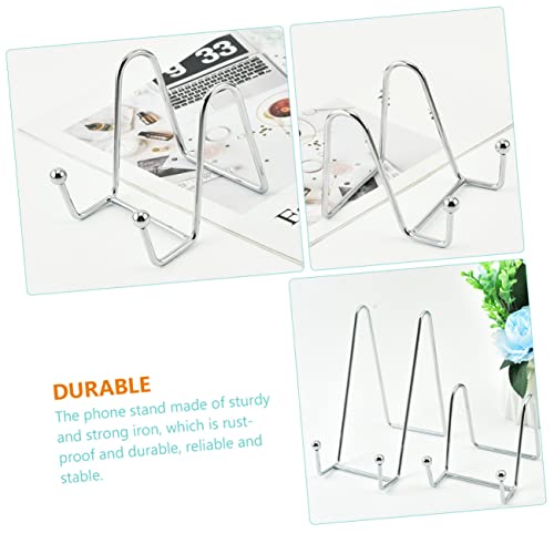 Alipis 4 Pçs Suporte De Telefone De Metal Suporte De Tablet Para Mesa Estante Porta-Retrato Porta-Re