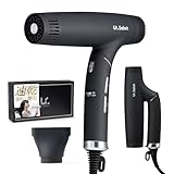 Ur.Salon ヘアドライヤー 大風量 速乾 ダブル補修イオン 折り畳み式 遠赤外線 うるツヤ髪 ボリュームアップ 軽量コンパクト 静電気除去 静音 風量3段階 温度4段階 特許取得 1200W オートクリーニング機能 PSE認証