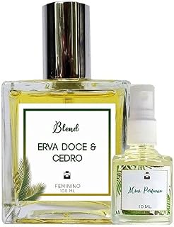 Perfume Erva Doce & Cedro 100ml Feminino - Blend de Óleo Essencial Natural + Perfume de presente