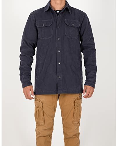 Image of ZENTHACE Men's Full Flannel Lined Shirt Jacket, Heavy Washed Rugged Cotton