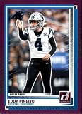 2025 Donruss Press Proof Purple 37 Eddy Pineiro Carolina Panthers