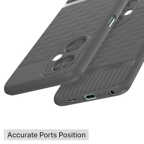 Image of Pikkme Back Cover for OnePlus Nord Ce 3 Lite 5G Camera Protection 3D Hexa Cube Design Silicone Protective Bumper Case (Grey)
