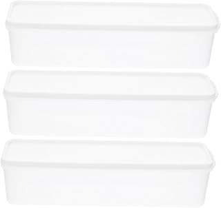 VICASKY 3Pcs Noodle Storage Container with Lid Airtight Refrigerator Food Organizer for Fruits and Vegetables Moisture-Proof Kitchen Storage