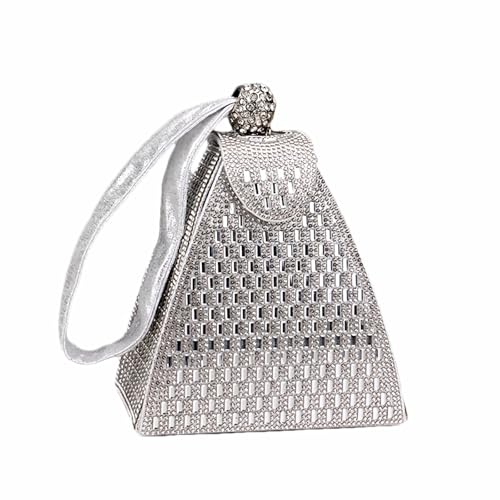 Petit sac en strass premium au fini scintillant et géométrique