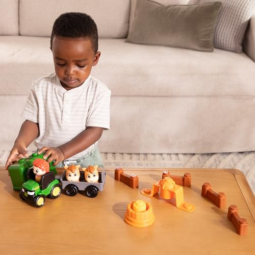 Build-A-Buddy Stackers Farm Playset - 15-Piece Farm Toy Set with Horses, Farmer, and Spinning Merry-Go-Round - Officially Licensed John Deere Toys - Stacking Toys for Toddlers Ages 18 Months and Up - Image 6