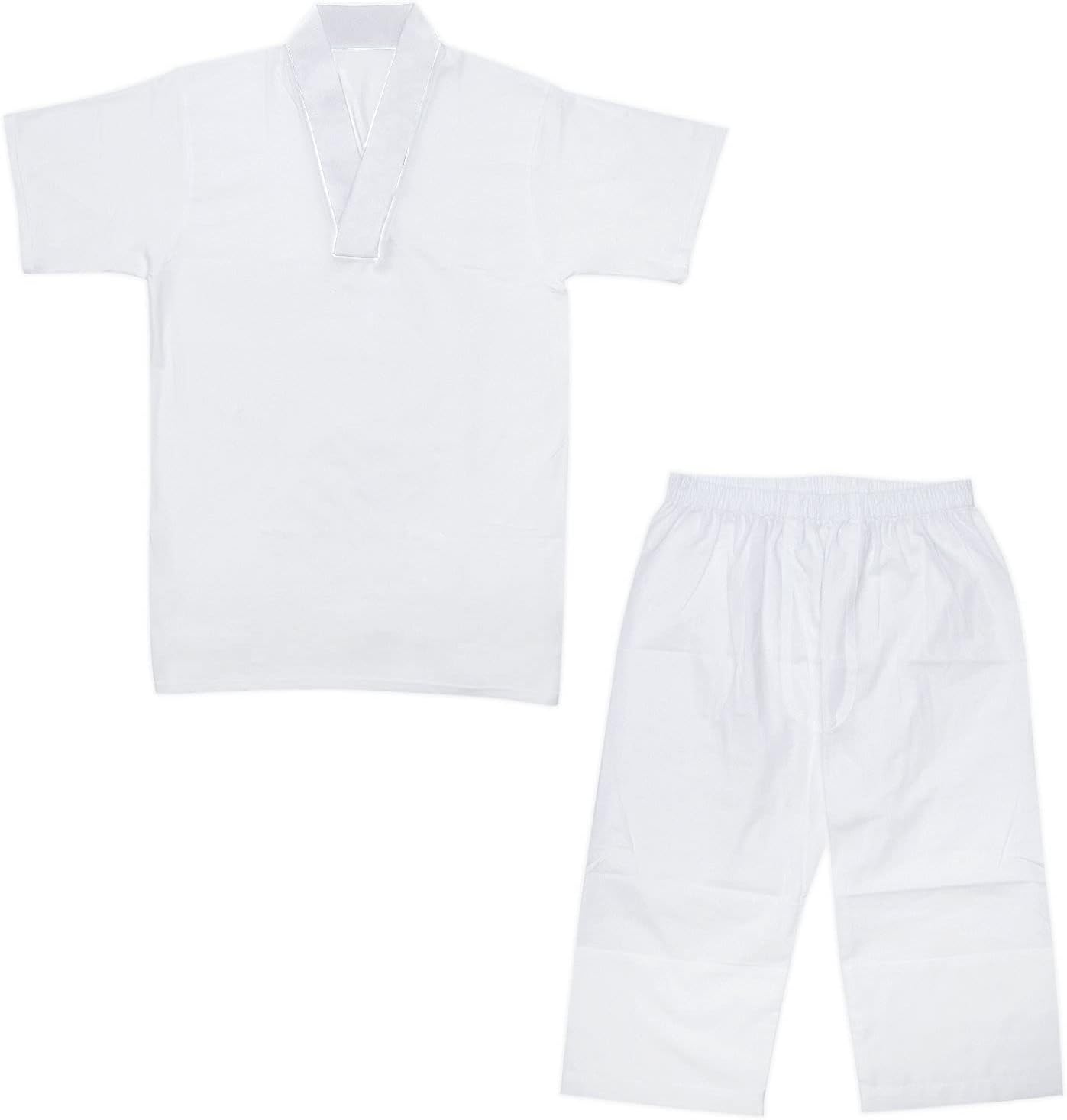 Men's Japanese Kimono Undergarment T-Shirt Hanjuban Underpants 2-Pieces Set (Hanjuban/Suteteko)