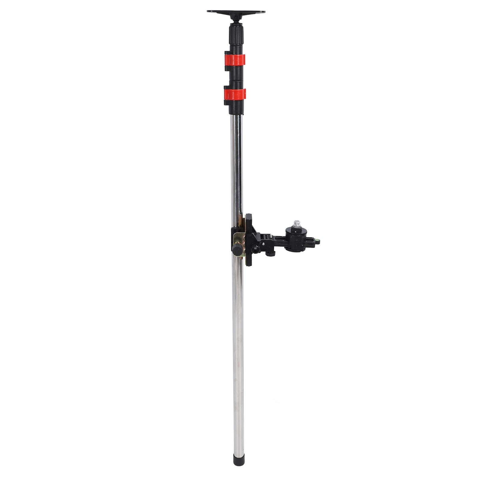 Fafeicy Poste de Nivel Telescópico con Interfaces Duales Estabilizador de Ajuste Fino Abrazaderas de Bloqueo Seguro 120-300 Cm Acero Inoxidable Extensible para Contratistas Ingenieros