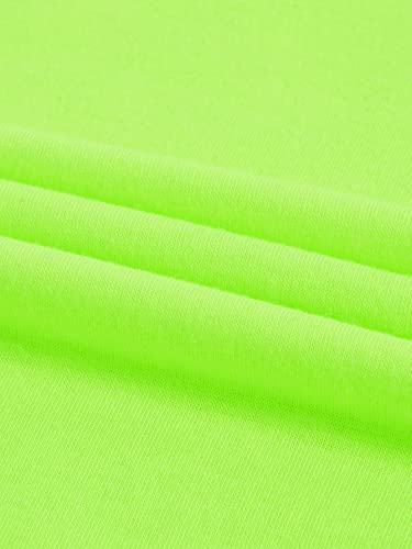 Sweatyrocks Women's Summer Sleeveless Hooded Tank Top T-Shirt For Athletic Exercise Relaxed Breathable Neon Green S #TOP3