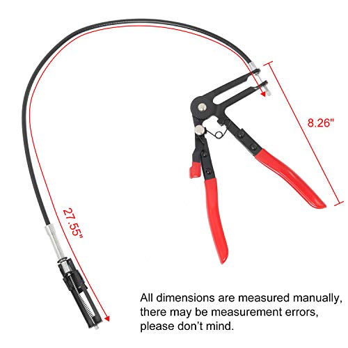 Alicate de mangueira flexível e resistente de 63 cm com conjunto de ganchos de remoção de braçadeira