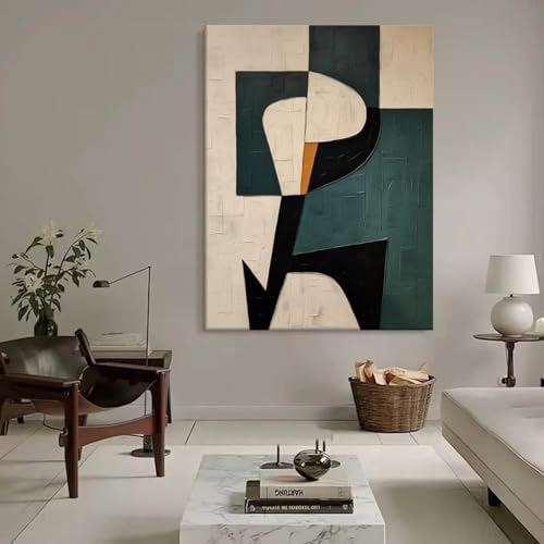 Tableau abstrait sur toile grand format DFZEWKI deco salon 70x100 cm
