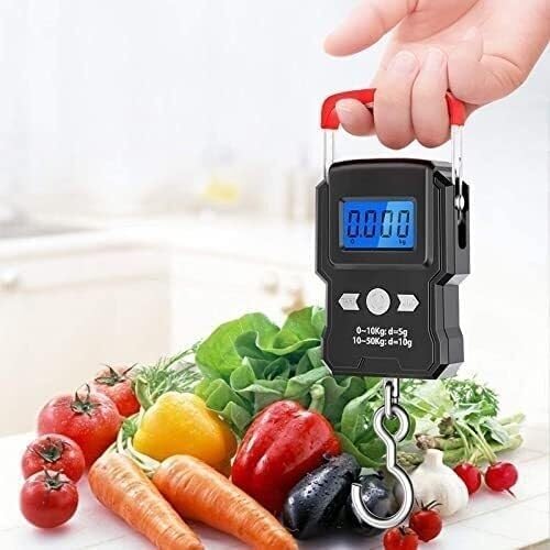 Luggage Scale, Hanging Scale, Hooking Scale Portable Electronic Weighing Scale Hanging Luggage Digital Scale 50Kg Fish Scale