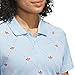 adidas Women's Originals Printed Trefoil Polo - Clear Sky/Better Scarlet XL