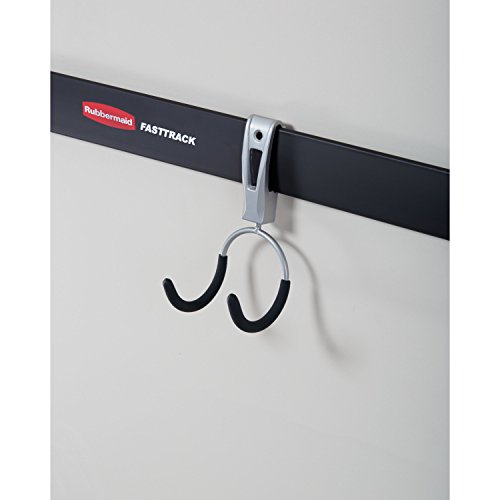 Image of Rubbermaid Fasttrack Compact Hook for Garage Organization, Soft Grip, Ideal for Cords /Ropes /Small Hoses /Camping Chairs (Pack of 6)