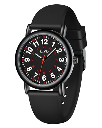 CIVO Reloj Enfermera Unisex Analógico: Impermeable 12/24 Horas con Segunda   Regalo Relojes de Pulsera per Mujer Hombre Estudiante de Medicina