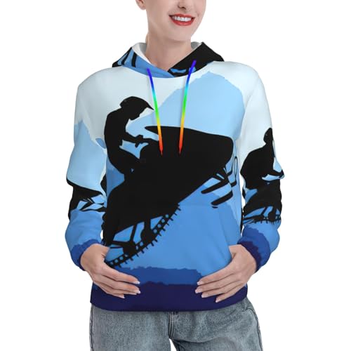 Sweat à capuche motoneige femme pour silhouette ajustée