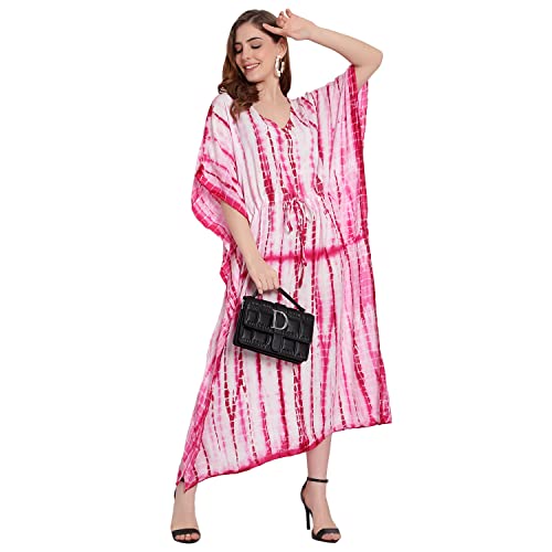 Image of Shopintune Women Tie Dyed Long Kaftan Dress