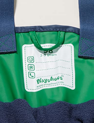 Playshoes Pantaloni Fango, Salopette Antipioggia, Fodera In Pile, Pantaloni Antipioggia Antivento E Impermeabili Unisex - Bambini E Ragazzi, Verde, 86 - 12