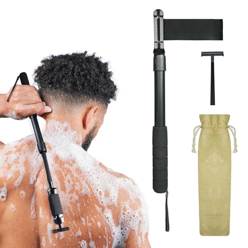 ETbyto Safety Razor Extension Handle with Adjustable Length for Leg Razor,Back Shaver for...