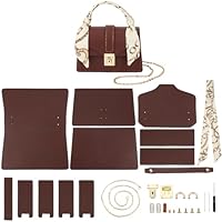 WADORN DIY PU Leather Bag Making Kit, Handmade Crossbody Bag Making Kit Women Shoulder Bag Leather Pattern Sewing Materials Set Fashion Handbag Making Kit Adult Birthday Gift, Brown