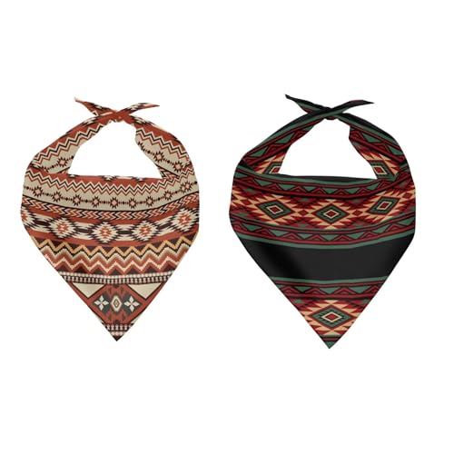 Forchrinse Aztec Dog Bandana Pet Triangle Scarf Accessories Puppy Kerchief Polyester Fabric Dog Scarf Bib Medium