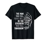 Motivation Workout ジム用引用句 ゴリラマインドセット トレーニング Tシャツ