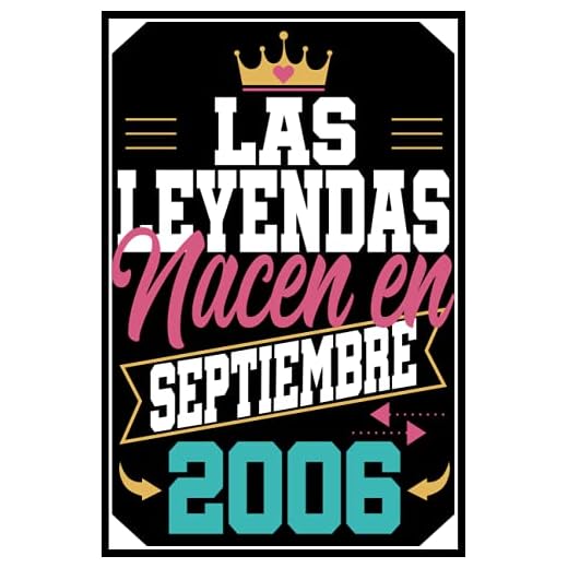 Las Leyendas Nacen En septiembre 2006: Regalo de cumpleaños de 15 años para niñas Chica Chico niños, cuaderno de cumpleaños 15 años, 15.24x22.86 cm