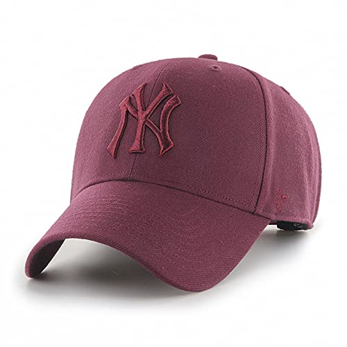 '47 New York Yankees Dark Maroon MLB Tonal Most Value P. Snapback Cap - One-Size