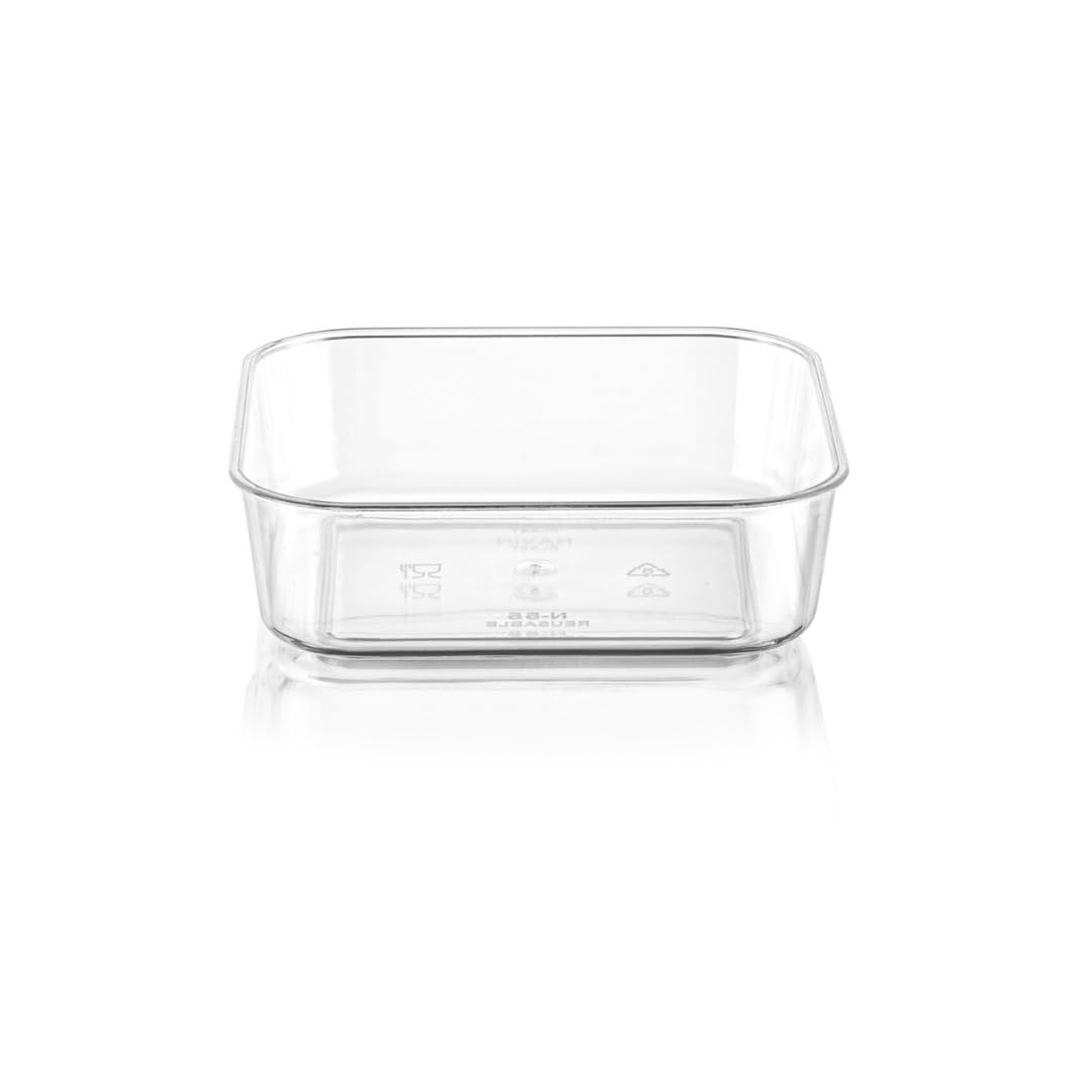 NAVIN PLAST Transparent Plastic Cup Set 50ml Mini Dessert Bowls 2x6.4cm Hard Reusable Clear Cups Pack Of 100 For Parties Events Catering Tasting Sweets Gulab Jamun FDA Approved BPA Free Safe Cups N-55-image-1