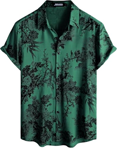 Image of Men's Multi-Coloured Floral Printed Shirt for man | Half Sleeve Cotton Shirt for Men | Summer Shirts for Men