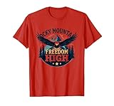 Montañas Rocosas Libertad High Camiseta, Hombre, Rojo, M