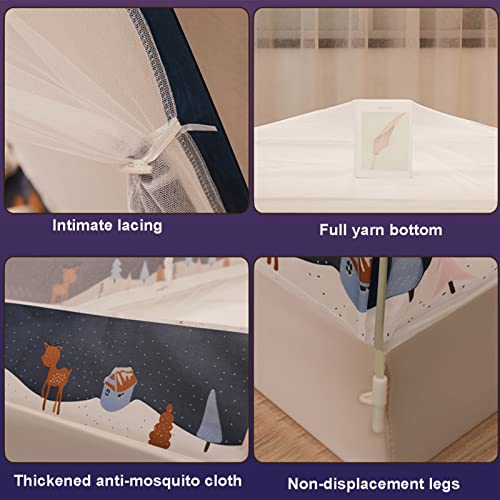 Pop Up Bed Netto Vouwbed Dubbele Deur Opvouwbaar Ontwerp Bed Voor Slaapkamer Met 2 Ritssluitingen Handig-wit, CN - Afbeelding 3