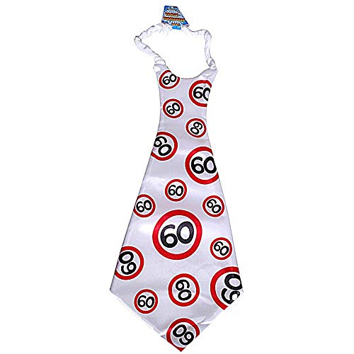 Krawatte zum 60. Geburtstag weiss/rot Cover