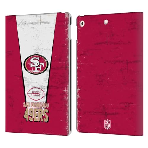 Housse iPad 10.2 San Francisco 49ers en cuir pour le bureau