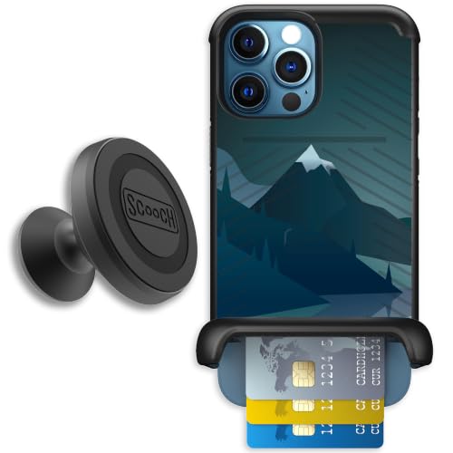 Scooch for iPhone 12 Pro Max Wallet Case, Wingmate, Midnight Ridge