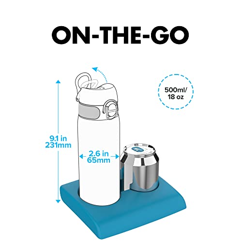 Ion8 Sport Water Bottle- Leakproof And Bpa-Free Water Bottle - Fits In Lunch Boxes, Handbags, Car Cup Holders, Backpacks And Bike Holders, 17 Oz / 500 Ml (Pack Of 1) - Onetouch 2.0 - Blue 2.0 #TOP3