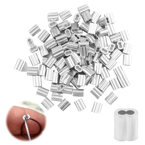 400 Morsetti In Alluminio M2 Per Cavi - Per Funi Da 2mm, Ghiere Per Sollevamento E Fissaggio - Foto 10