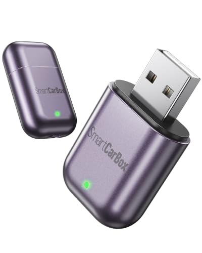Image of Burnt Sugar Wireless Carplay Adapter for iPhone 2026 Upgraded, Ultra-Mini USB for Apple Car Play Convert Wired to Wireless, Stable Low-Lag GPS Plug & Play for iOS 10+ & Cars from 2016+ (Bluish Purple)