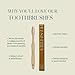 Plus Ultra Bamboo Toothbrush - BPA Free Soft Bristles for Adults - Dentist-Approved All-Natural with Brush Smile Repeat Etched on Handle