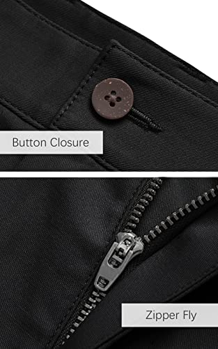 Havana Breeze Mens Relaxed Fit Golf Shorts Cotton Summer Beach Shorts 9'' Flat Front Stretch Chino Short Black 40 #TOP6