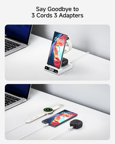 Image of 3 in 1 Wireless Charger for Samsung Galaxy S26 Ultra, Galaxy Watch 8, Buds