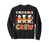Cookie Baking Crew Christmas Funny Gingerbread Lovers Kids Sweatshirt