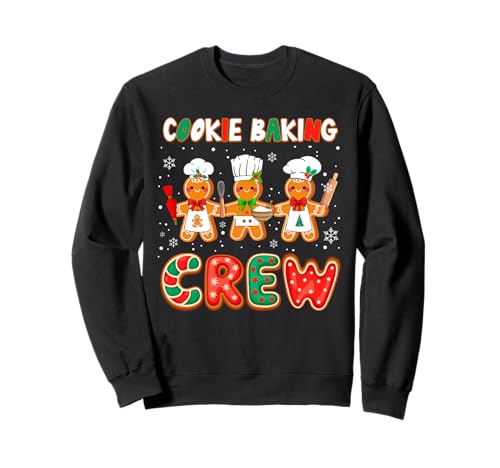 Cookie Baking Crew Christmas Funny Gingerbread Lovers Kids Sweatshirt