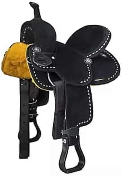 Barrel Racing Western Wooden Tree Horse Saddle Custom Cowboy Cowgirl Handmade Premium Leather Pleasure Comfort Trail Tack Equestrian Tooled Carved Saddle for Riding Size: 10-18 inch Seat, MO-09