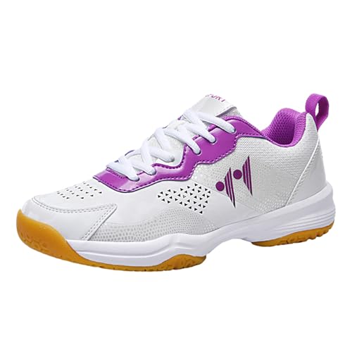 ZHENSI - ZHENSI Chaussures de badminton pour femmes Chaussures de volley-ball légères tennis de ping-pong chaussures d'intérieur antidérapantes, Violet, 39 EU