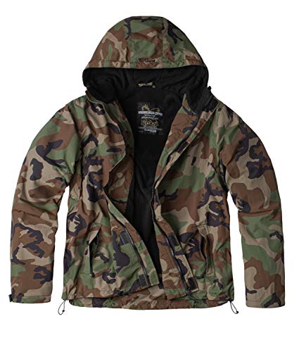 Surplus Hombre Chaqueta Cortavientos con Cremallera Woodland tamaño S