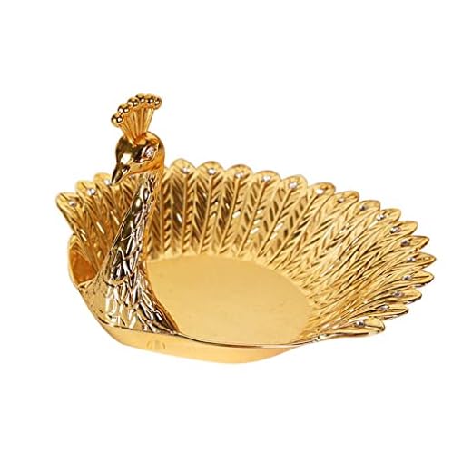 #N/A Påfågelform frukt mellanmål efterrättsplattor, metall guld frukt mamma skål skål arrangör för vardagsrum, kök, hem, kontor bordsskiva dekoration