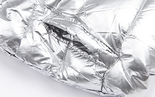 Mud Kingdom Toddler Kids Hooded Vests Jackets Zip-Up Lightweight Casual Warm Autumn Winter Silver White 4T #TOP5